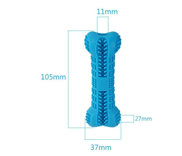 Pet Dog Silicone Bone Toothbrush Toy